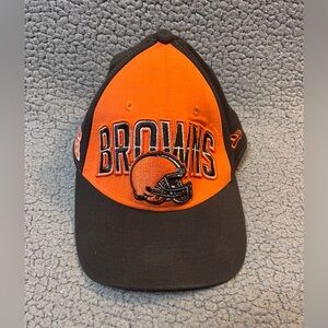 Vintage NFL New Era Cleveland Browns Baseball Cap Brown And Orange Size Small /M